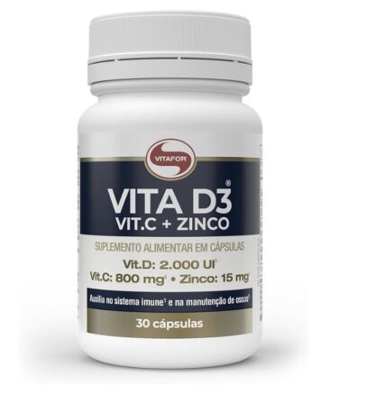 Vitafor - Vita D3 Vit.C + Zinco - 30 Cápsulas