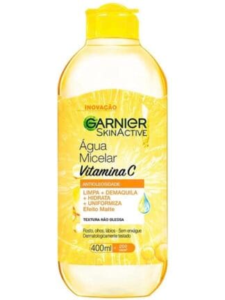 Garnier Água Micelar Antioleosidade Vitamina C, Limpa, Demaquila, HIdrata e Suaviza, 400ml