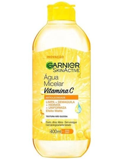 Garnier Água Micelar Antioleosidade Vitamina C, Limpa, Demaquila, HIdrata e Suaviza, 400ml