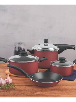 Jogo De Panelas Tramontina Turim Vermelho 04 Peças