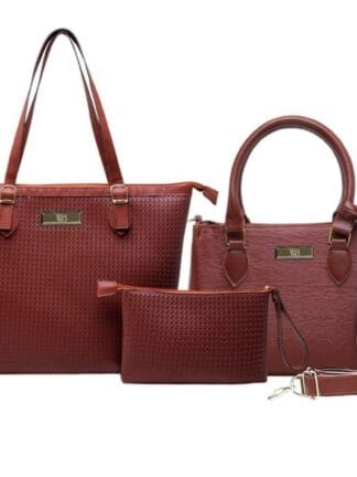 Kit Bolsa Feminina Grande + Baú + Carteira