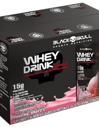 WHEY DRINK GOURMET - PRONTO PARA BEBER - PACK 8 UNID WHEY DRINK GOURMET 250mL - MORANGO - PACK 8 UNID