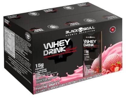 WHEY DRINK GOURMET - PRONTO PARA BEBER - PACK 8 UNID WHEY DRINK GOURMET 250mL - MORANGO - PACK 8 UNID