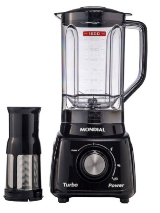 Liquidificador Mondial, Turbo Power 550W, 220V, Preto, 2,2 L