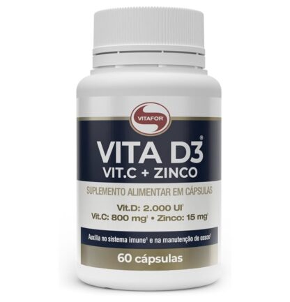Vitafor - Vita D3 Vit.C + Zinco - 60 Cápsulas