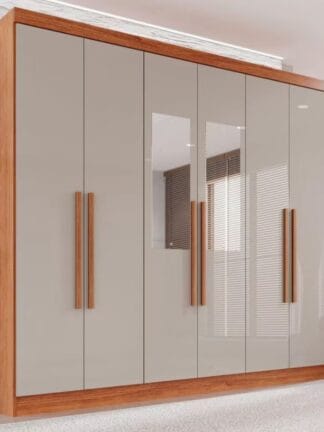 Guarda-Roupa Casal Com Espelho 6 Portas 2 Gavetas França