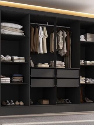 Closet Casal 4 Gavetas Jatobá Yescasa Preto