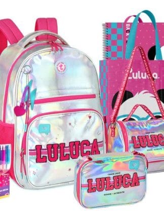 Kit Mochila Completo Escolar Luluca Infantil Feminina