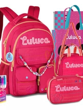 Kit Mochila Completo Escolar Luluca Infantil Feminina