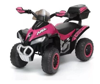 Mini Quadriciclo Moto Elétrica Criança Infantil Bateria 6V Luz Som Bivolt Rosa Importway Brinqway Bw-129 Rs