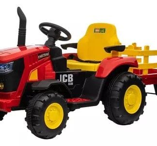 Carrinho Elétrico Infantil Trator 12v Vermelho Usb Mp3 Led
