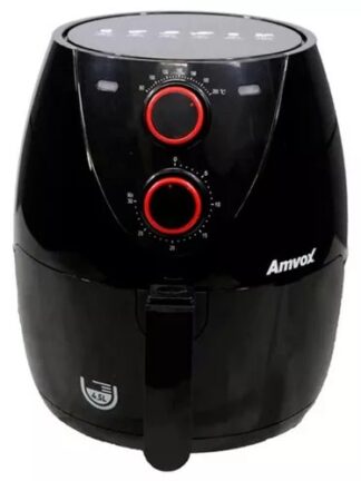 Fritadeira Elétrica A Ar Air Fryer Sem Óleo Amvox Arf-1205 1400w Com Capacidade De 4,5l Cor Preto 127v Com Regulagem De Temperatura E Timer