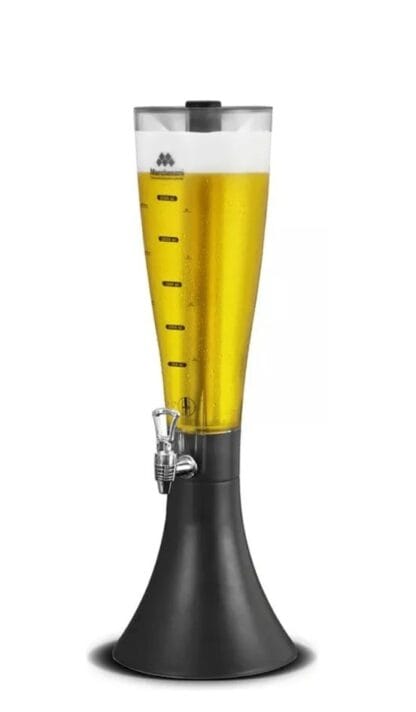 Marchesoni MB.2.250 Cor Preto Torre de Chopp 2,5 Litros Com Refil Congelante Tulipa