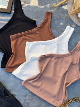 Kit 2 Blusas Feminina Nula Manga Ribana Canelada Algodão Mula Manca Ombro Só Básica Social Elegante