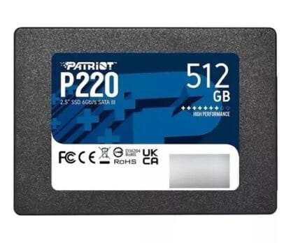 Hd Ssd Patriot P220 2.5 Pol 512gb Sata