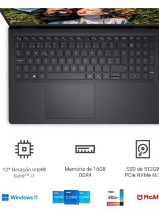 Notebook Dell Inspiron I15-i120k-a46p I7 16gb 512gb Ssd W11