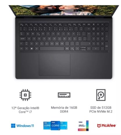 Notebook Dell Inspiron I15-i120k-a46p I7 16gb 512gb Ssd W11