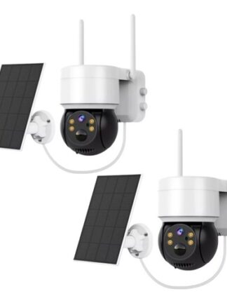 Kit 2 Câmera Segurança Externa E Interna Wifi Placa Solar Hd