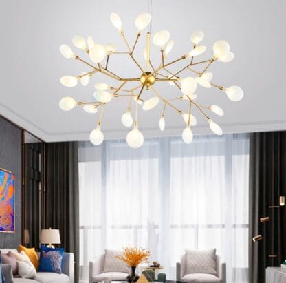 Lustre Pendente Bivolt Moderno Folhas