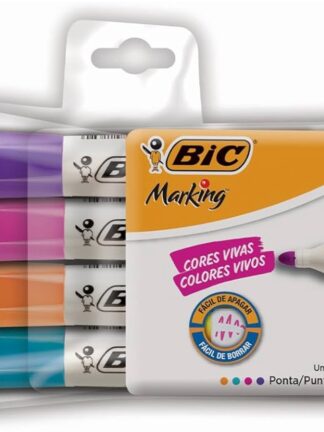 Pincel Marcador de Quadro Branco BIC Markingc/4 cores fashion 930094