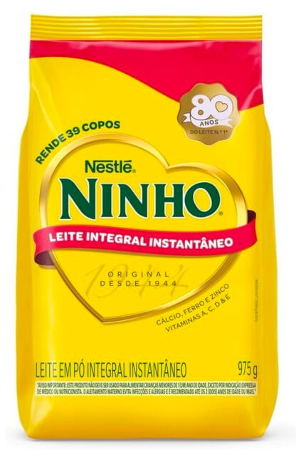 Leite em Pó Ninho Integral Instantâneo Sachê 975g