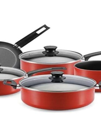 Panelux Jogo de Panelas 5 Peças Vermelho Magnific Antiaderente