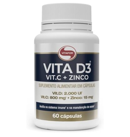 Vitafor - Vita D3 Vit.C + Zinco - 60 Cápsulas