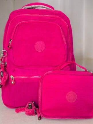 ￼Mochila Escolar Grande Feminina Masculina + Estojo Box 100 pens Volta as Aulas