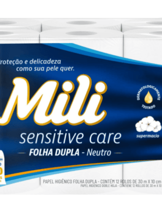 Mili Papel Higiênico Folha Dupla Neutro 12 Rolos