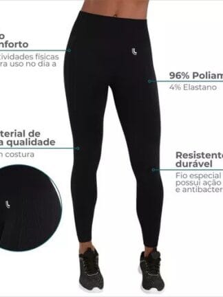 Calça Legging Lupo Feminino Academia Cintura Alta Fitness