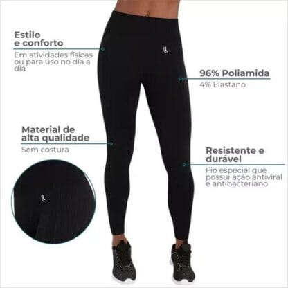 Calça Legging Lupo Feminino Academia Cintura Alta Fitness