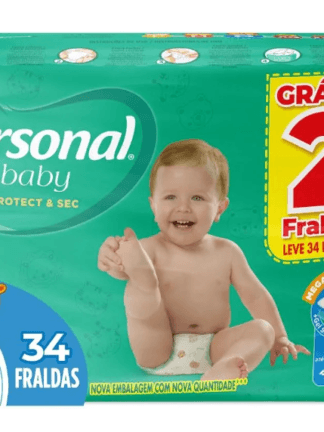 Fralda Infantil Personal Baby Protect e Sec G Mega 9x34pads Leve 34 pague 32 Unidades