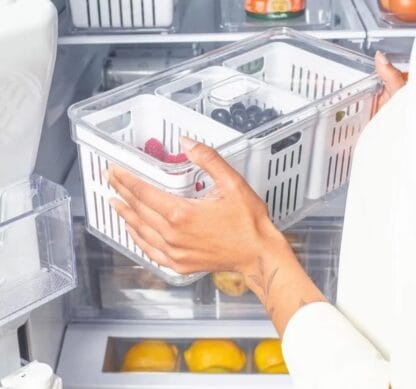 Organizador Clear Fresh 5L Com 3 Cestos Natural -Ou