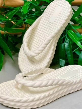 Chinelo Feminino 3 Tranças Plataforma Nuvem Ortopédico Confortável Macio