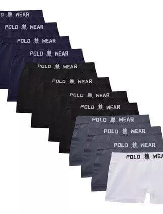 Kit 12 Cuecas Infantil Boxer Microfibra sortido Polo Wear