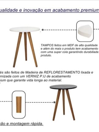 Uma Mesa Redonda Linda 45cm x 70 Cm Pé Palito Retrô Canto De Sala Porta Quadros e Objetos