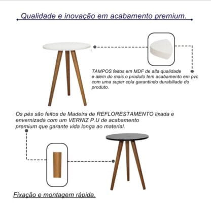Uma Mesa Redonda Linda 45cm x 70 Cm Pé Palito Retrô Canto De Sala Porta Quadros e Objetos