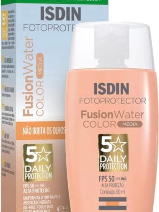 ISDIN Protetor Solar Facial Fusion Water 5 Stars Color Fps 50 50Ml – Cor Média