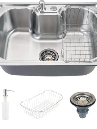 Pingoo.casa, Cuba Gourmet para Cozinha com Acessórios Aço Inox 201 60x42cm Carajás - Prata