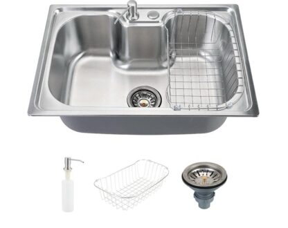 Pingoo.casa, Cuba Gourmet para Cozinha com Acessórios Aço Inox 201 60x42cm Carajás - Prata