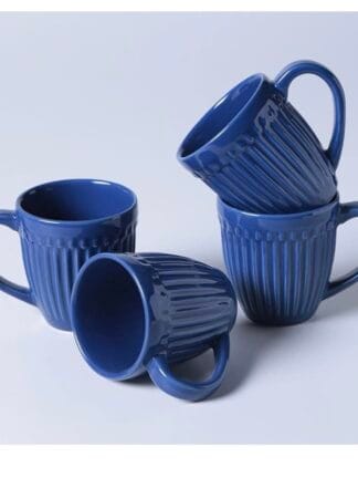 CONJUNTO C/ 4 CANECAS ROMA AZUL NAVY 343 ml