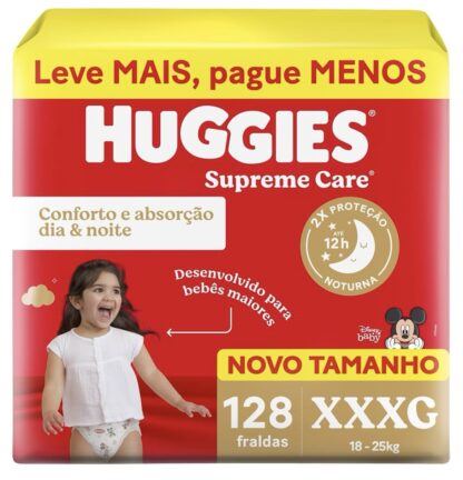 Huggies Fralda Supreme Care XXXG 128 Un