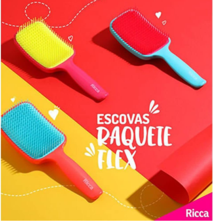 Ricca Escova Raquete Flex Blue