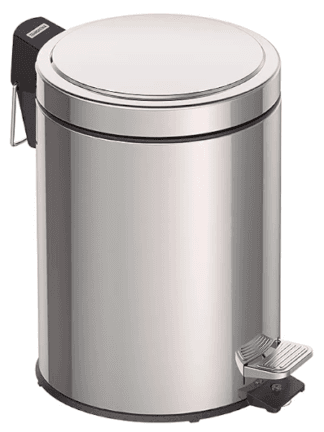 Lixeira com Pedal em Aço Inox Acabamento Tramontina Inox 5Litros