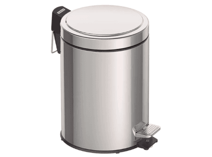 Lixeira com Pedal em Aço Inox Acabamento Tramontina Inox 5Litros