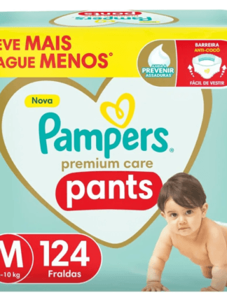 Pampers Pants Premium Care Fralda Fácil de Vestir M 124 Unidades