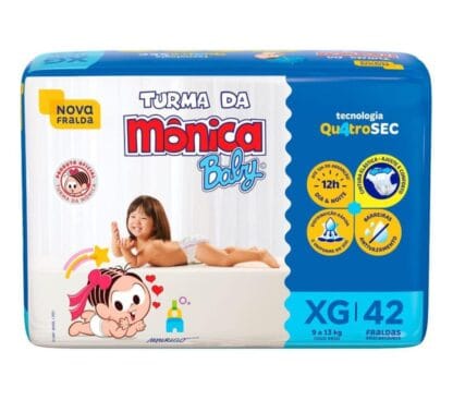 Fralda Turma da Mônica Baby Mega XG 42 Unidades