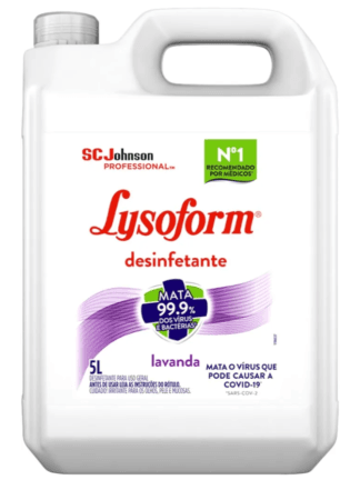 Lysoform Lavanda Líquido, Desinfetante para Limpeza Pesada e Eficiente, 5L