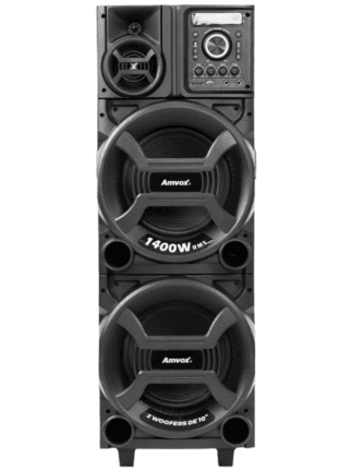 Amvox Caixa de Som Amplificada ACA 1402 Titan Black - 1400W RMS, Bluetooth, Equalizador, USB