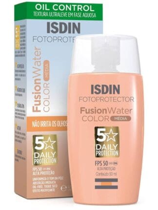 ISDIN Protetor Solar Facial Fusion Water 5 Stars Color FPS 50 - Cor Média - 50ml